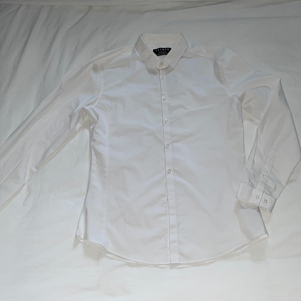 Topman Muscle Fit Button Down Dress Shirt
